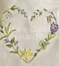 Spring Heart Irish LInen Embroidery Kit