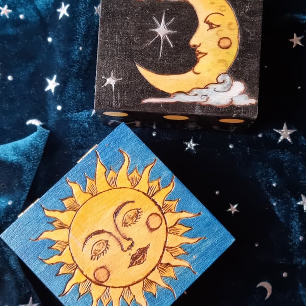 Sun and Moon Trinket Boxes