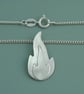 Large Sterling Silver Flame Pendant  Renewal & Transformation Jewellery
