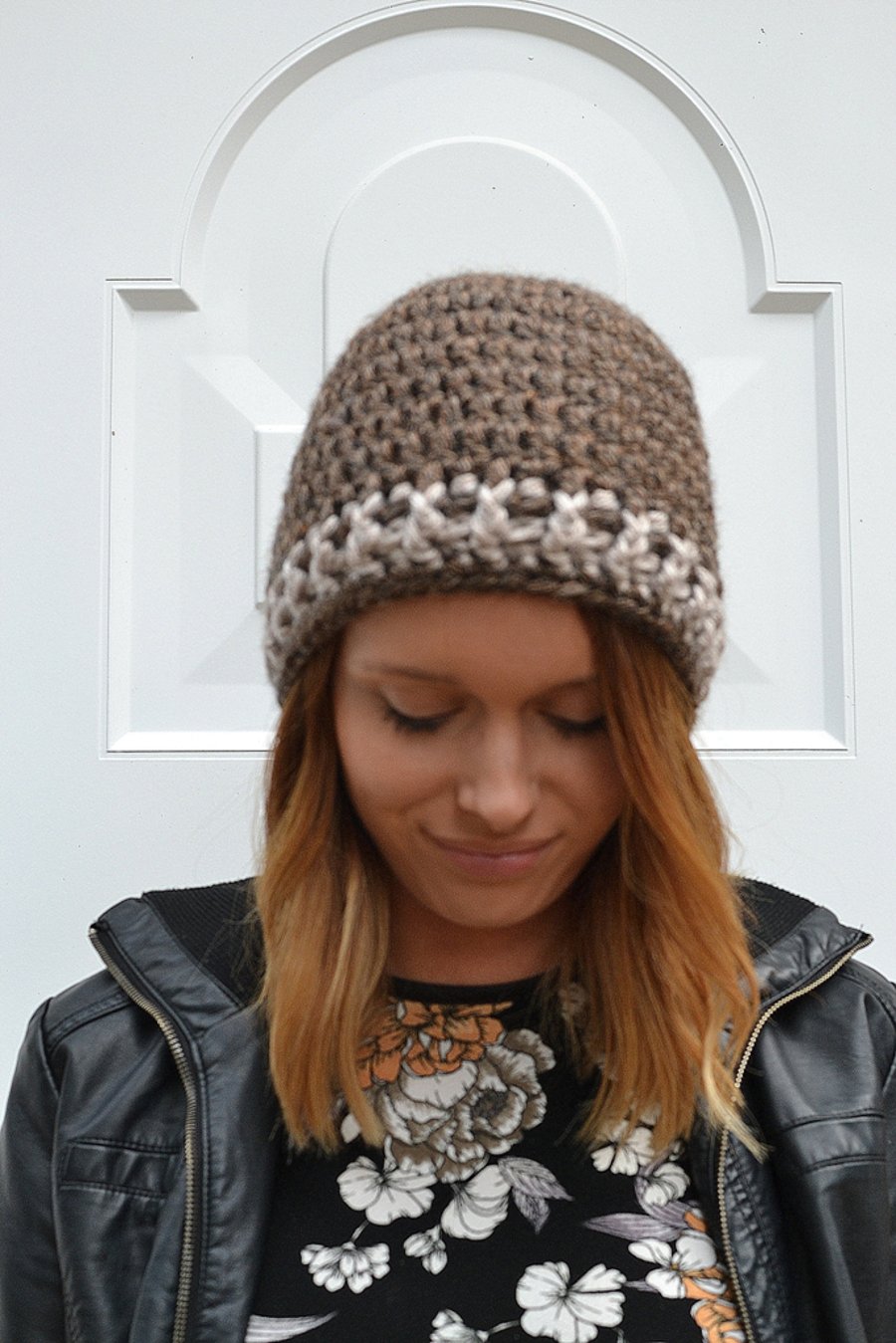 Hat Womens Super Chunky Brown Chunky  Beanie Hat