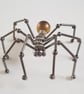 Copper Beaded Spider Ornament - Wire Spider Decoration with Pin  - Image 3