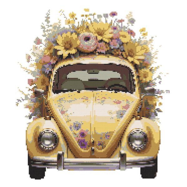 FLORAL BEETLE - Cross Stitch Pattern - Cross Stitch Chart