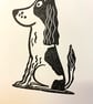 Springer Spaniel A5 Linocut Print - Image 3