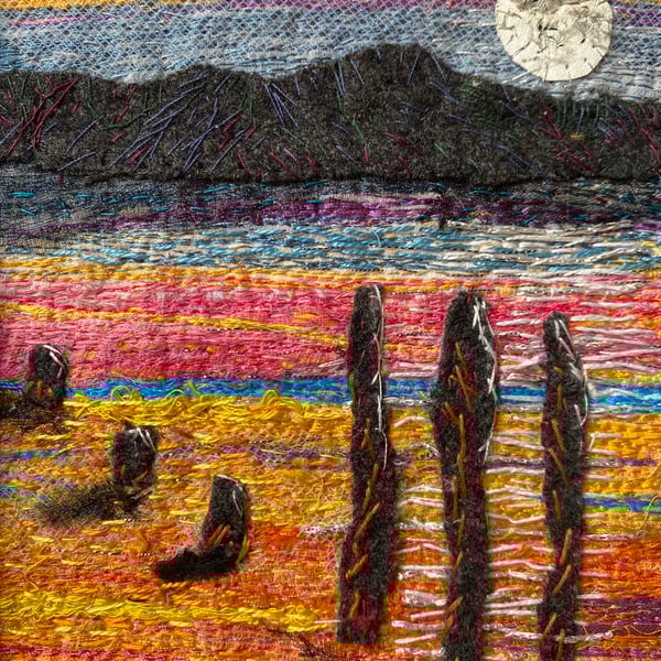 Moonlight shadows, across the estuary at low tide