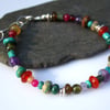 Juicy Gemstone and silver Bracelet 
