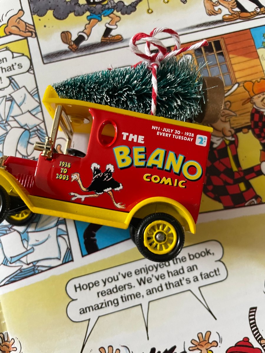 Vintage BEANO red CHRISTMAS decoration, collectable die cast vehicles 