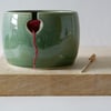 Made to Order - The love heart yarn bowl, hand thrown pottery yarn bowl