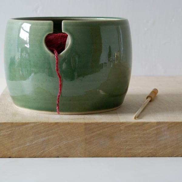 Made to Order - The love heart yarn bowl, hand thrown pottery yarn bowl