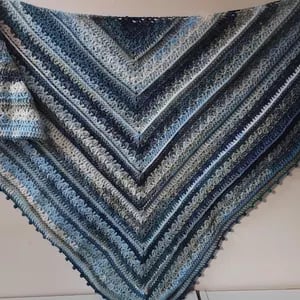 Handmade Crochet Shawl: The Aurora Gradient Boho Wrap