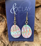 Colourful Patterned Polymer Clay Easter Egg Earrings