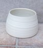 Small custom spaniel dog water food bowl wheel thrown stoneware pottery