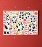 Panda Flowers fun happy decor A5 digital print by Jo Brown - Image 1