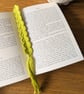 Crochet bookmark - lime green