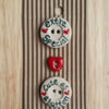 Set of 3 love buttons