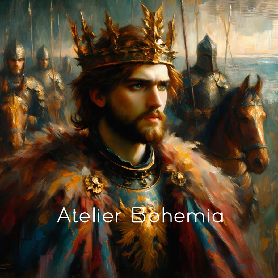 PRINTABLE Art, Medieval King, Original Artwork, Game of Thrones Style