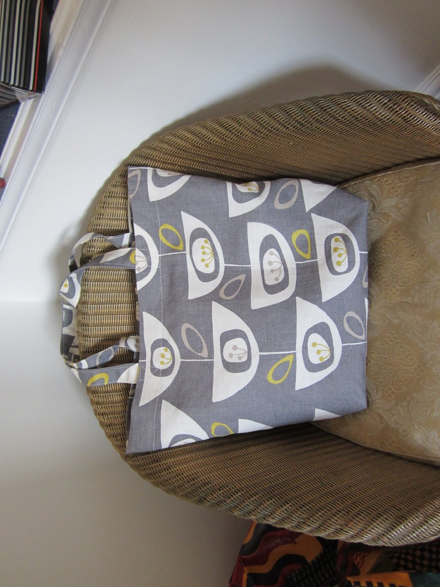 Retro Design Tote Shopping Bag  Linen & Cotton John lewis Seedheads Fabric