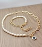 Pearl and Gold Chain Bracelet - Image 4