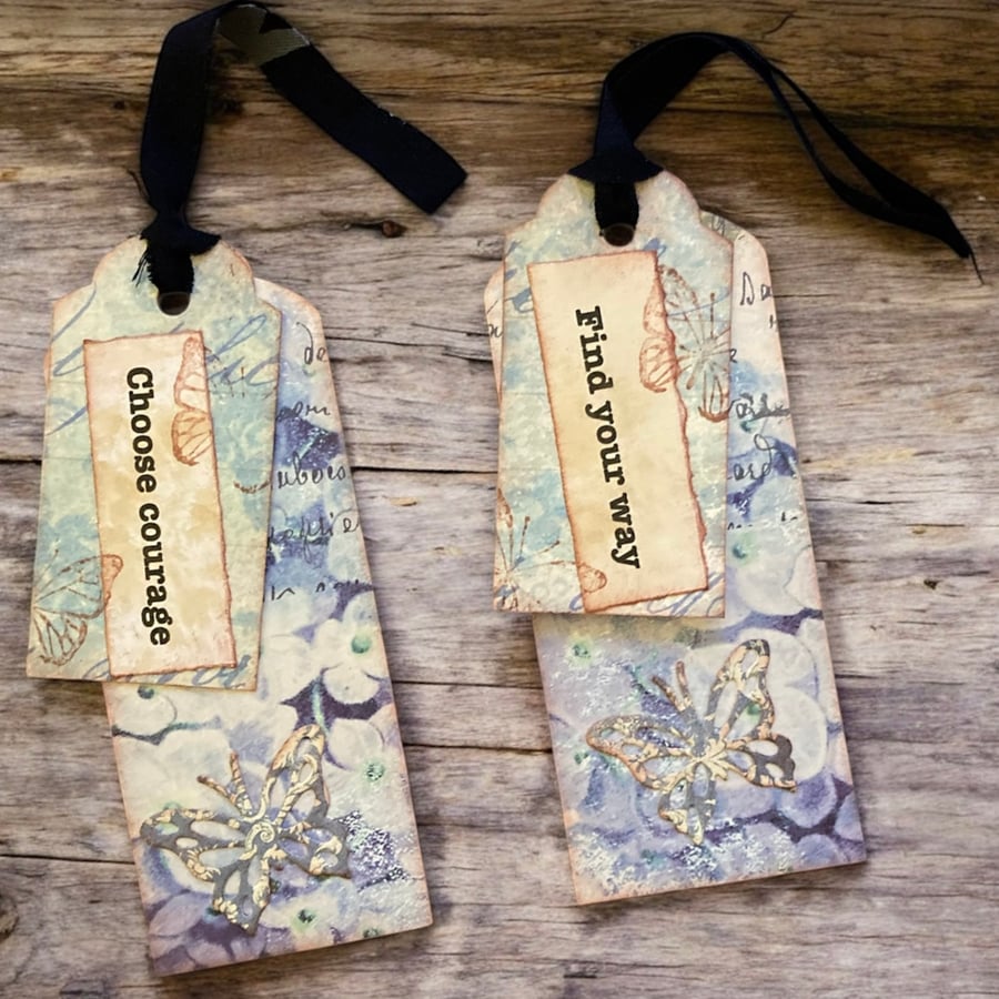 Inspirational Bookmark Tags – “Choose Courage” & “Find Your Way”