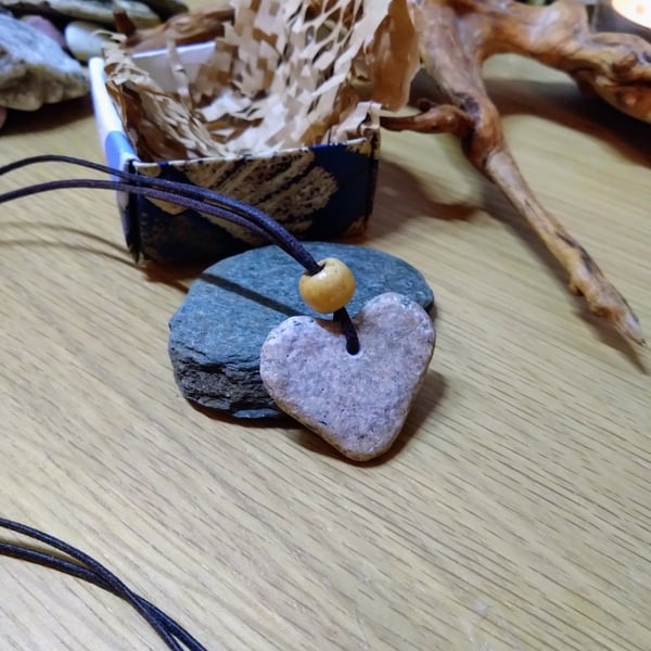 River Pebble Necklace Unique Natural Stone Jewellery 