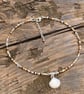 Sterling Silver Shell & Miyuki Beaded Anklet. Sterling Silver. Extension Chain.  - Image 9