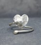 Argentium Silver Adjustable Heart Ring