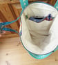 Folk Art Padded Tote Bag - lined with zipper - Image 8
