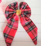 Large Red Tartan Bow - Image 2