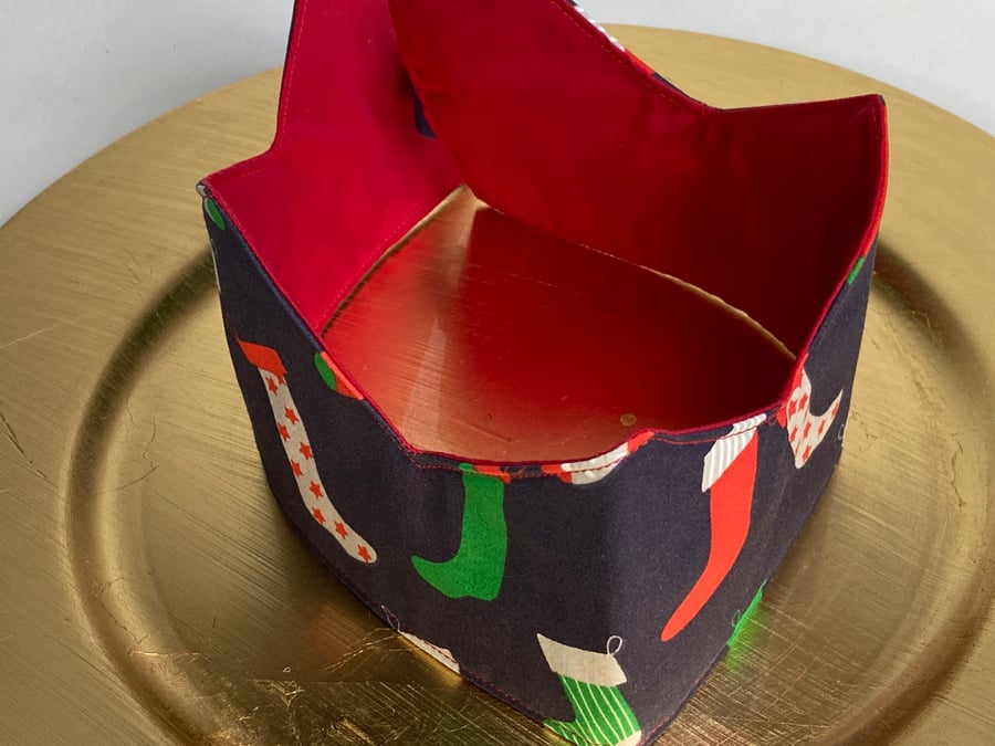 Pick and Mix Christmas Crowns. Reusable, fabric crown. Christmas stockings