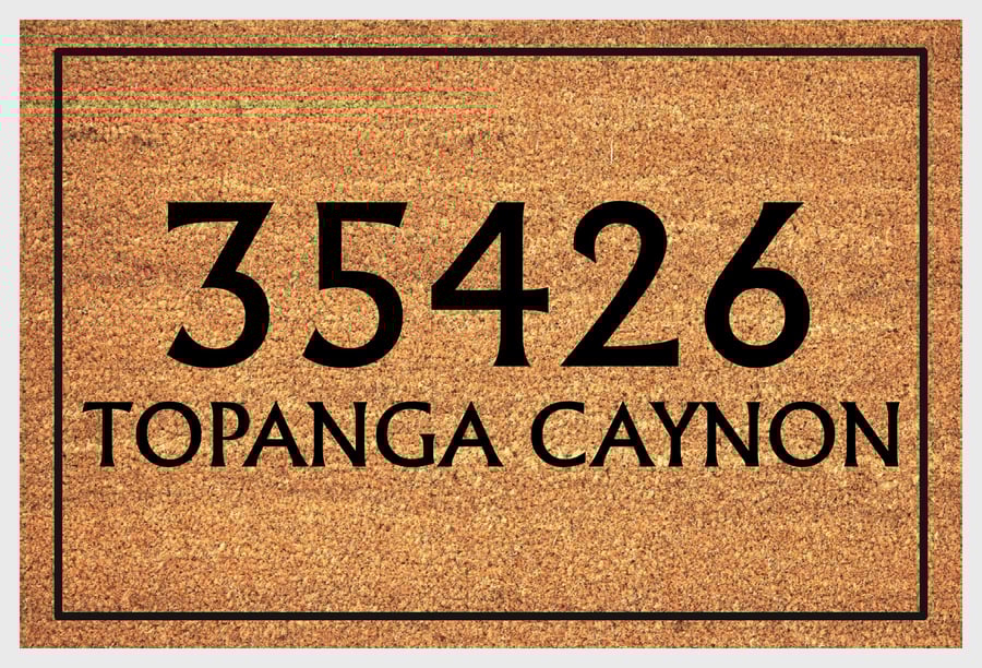 Address Door Mat - Personalised Street Address Welcome Mat - 3 Sizes