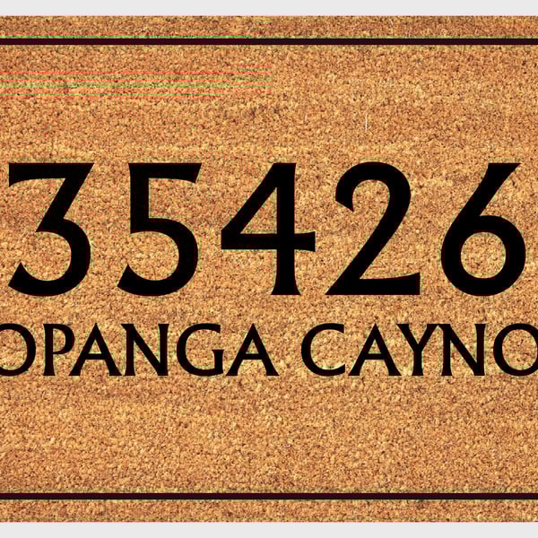 Address Door Mat - Personalised Street Address Welcome Mat - 3 Sizes
