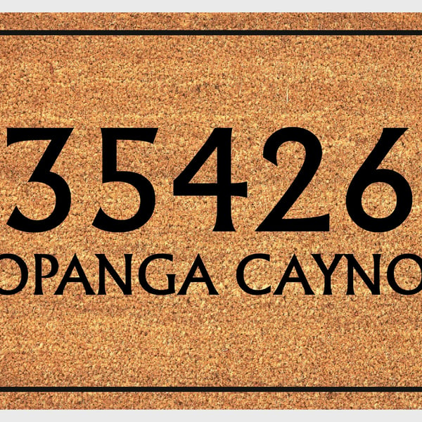 Address Door Mat - Personalised Street Address Welcome Mat - 3 Sizes