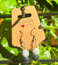 Handmade Silver-Plated Hook Earrings with Bobbly Bead Dangles