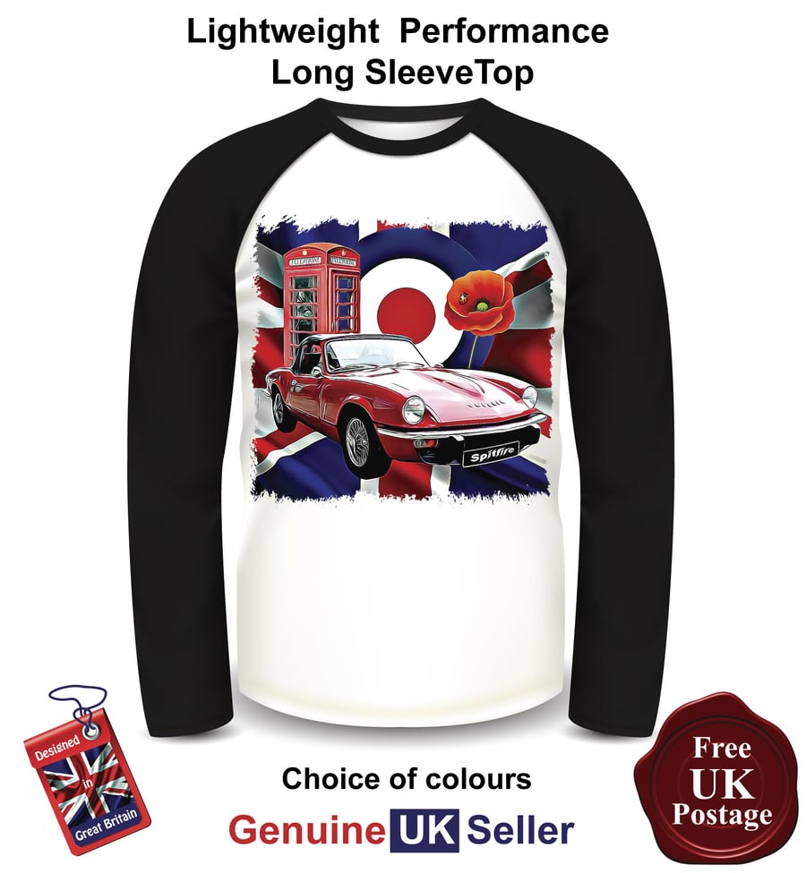 Triumph Spitfire Mens Top, Triumph Spitfire Long Sleeve T Shirt