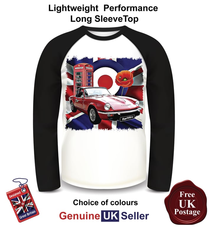 Triumph Spitfire Mens Top, Triumph Spitfire Long Sleeve T Shirt