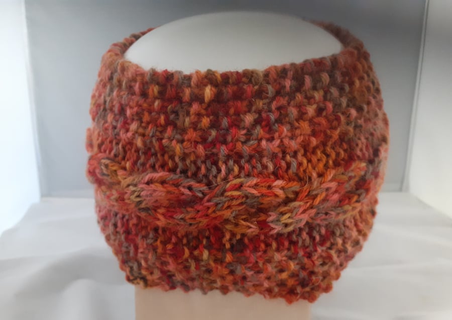 Hand Knitted Shetland Wool Head Band 