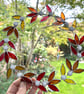 Stained Glass Autumn Wreath Suncatcher - Handmade Window Decoration - Image 2