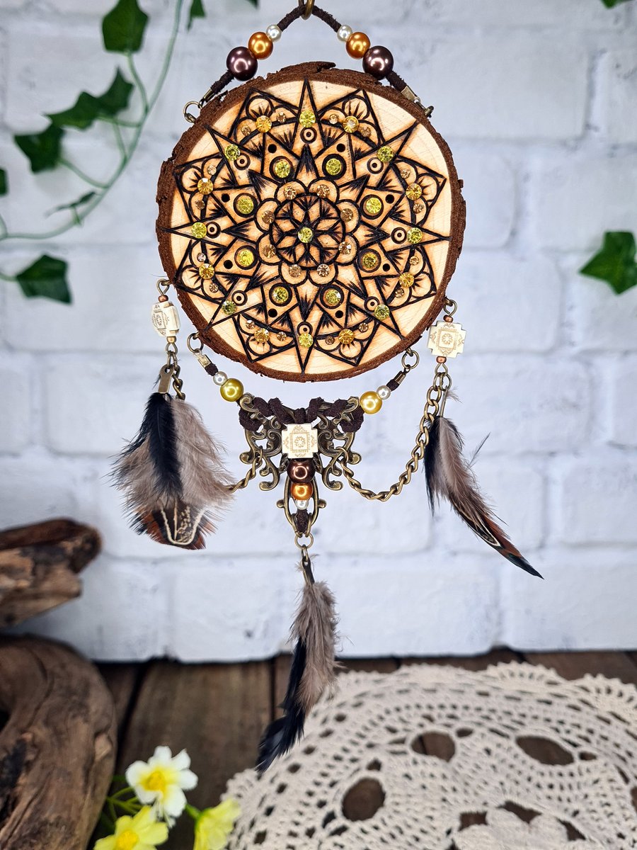 Pyrography dream catcher-Eras