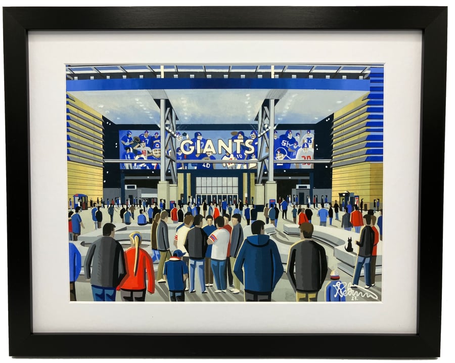 New York. Framed & Unframed Giants Fine Art Print American Football Stadium Gift