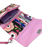 Clutch bag wristlet for phone and cards cash, small phone bag, faux leather conc - Image 2