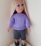 KNITTING PATTERN PDF Gray Shoes for Doll - Image 2