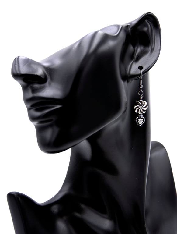 Heart earrings, costme jewellery