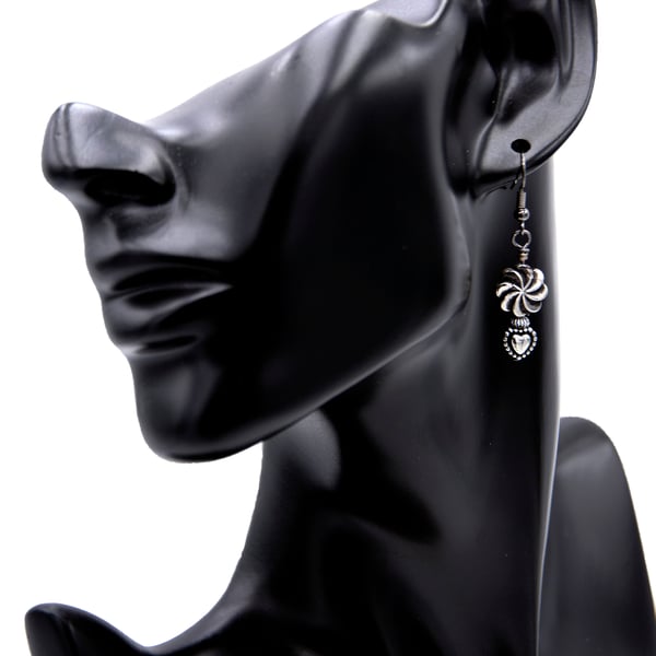 Heart earrings, costme jewellery