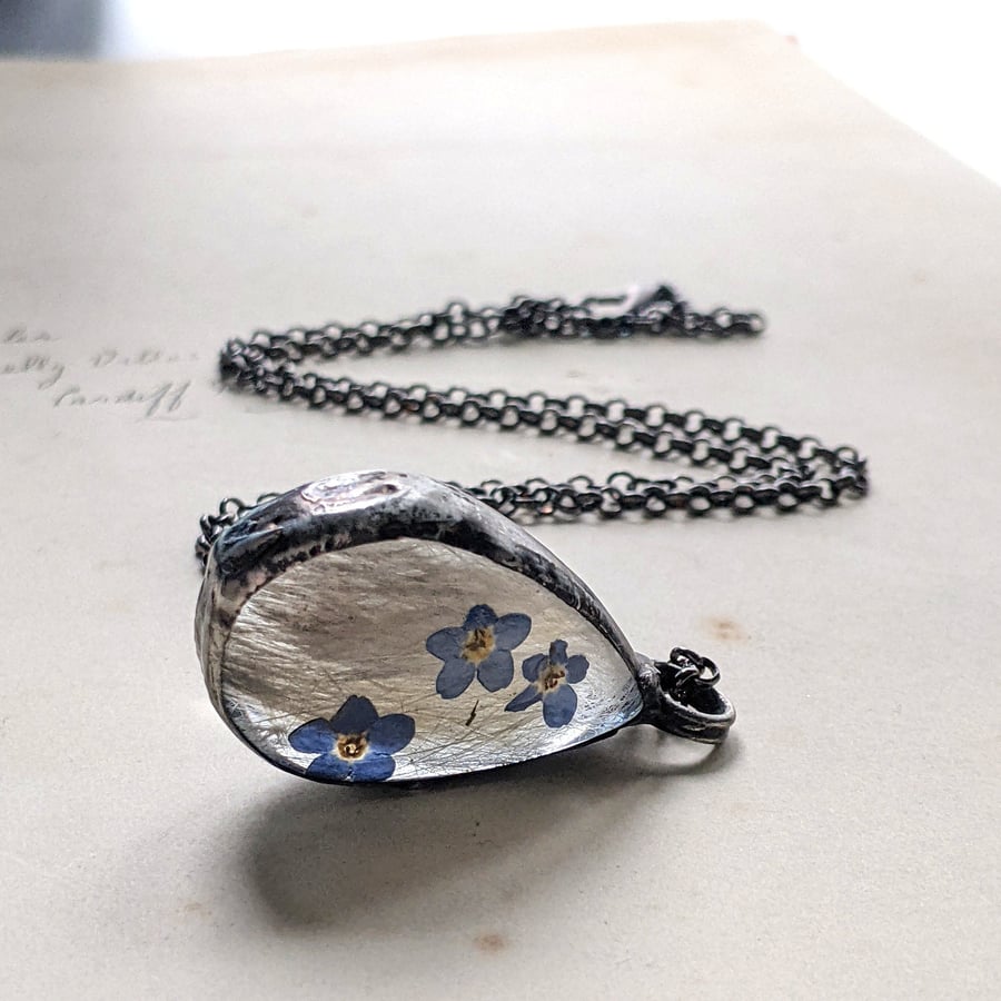 Pet Hair Keepsake Necklace, Custom Lock of hair pet memorial jewellery gift