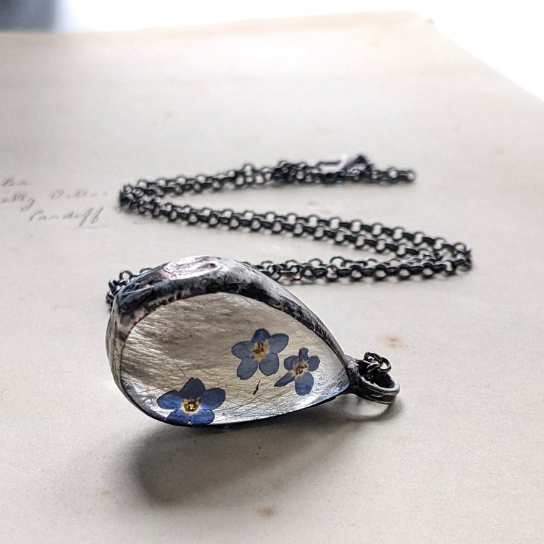 Pet Hair Keepsake Necklace, Custom Lock of hair pet memorial jewellery gift