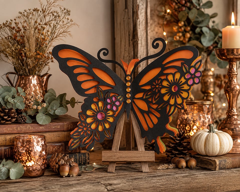 Stunning Layered Butterfly Decoration Wall Hanging.