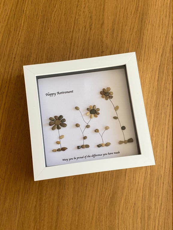 Retirement Pebble Frame, Friend Retirement Gift, Working Colleague Gift, Leaving