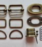 Antique Brass Backpack Hardware kit for making a Felt Backpack on a Ball