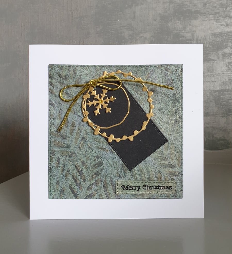 Green & Gold Christmas Card 