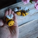 handmade needle felted bee decoration
