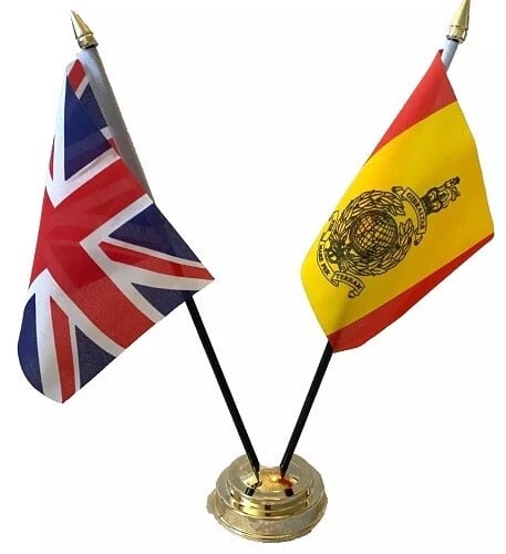 Fleet Protection Group Centre & Union Jack Friendship 2 Flag 12" Table Display